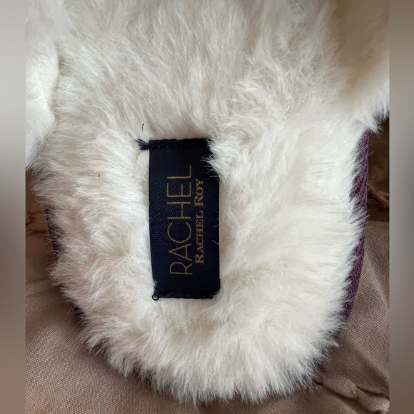 NWT Rachel Roy Burgundy Chenille Lipsole Scuff Slippers, Size L, … - Picture 2 of 9